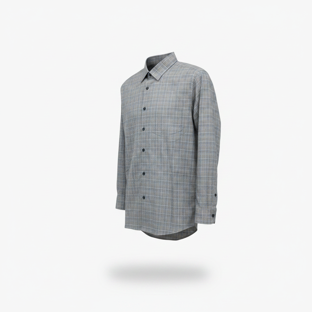 Men's Long sleeve  Blue Combo Pioloa Plaid button down 100% cotton Shirt