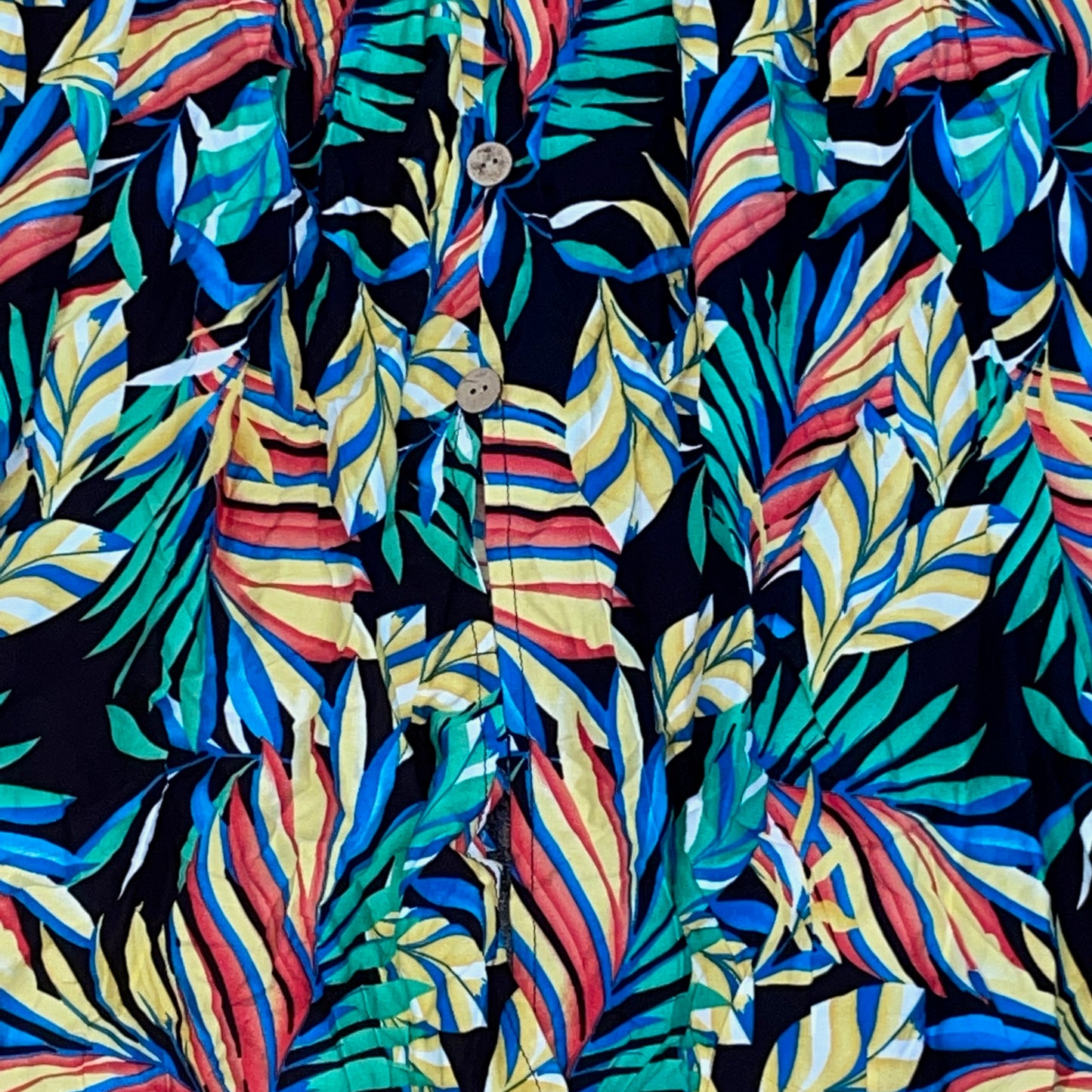 Women's PLUS Anthropologie Kindred black tropical leaf print smocked maxi dress