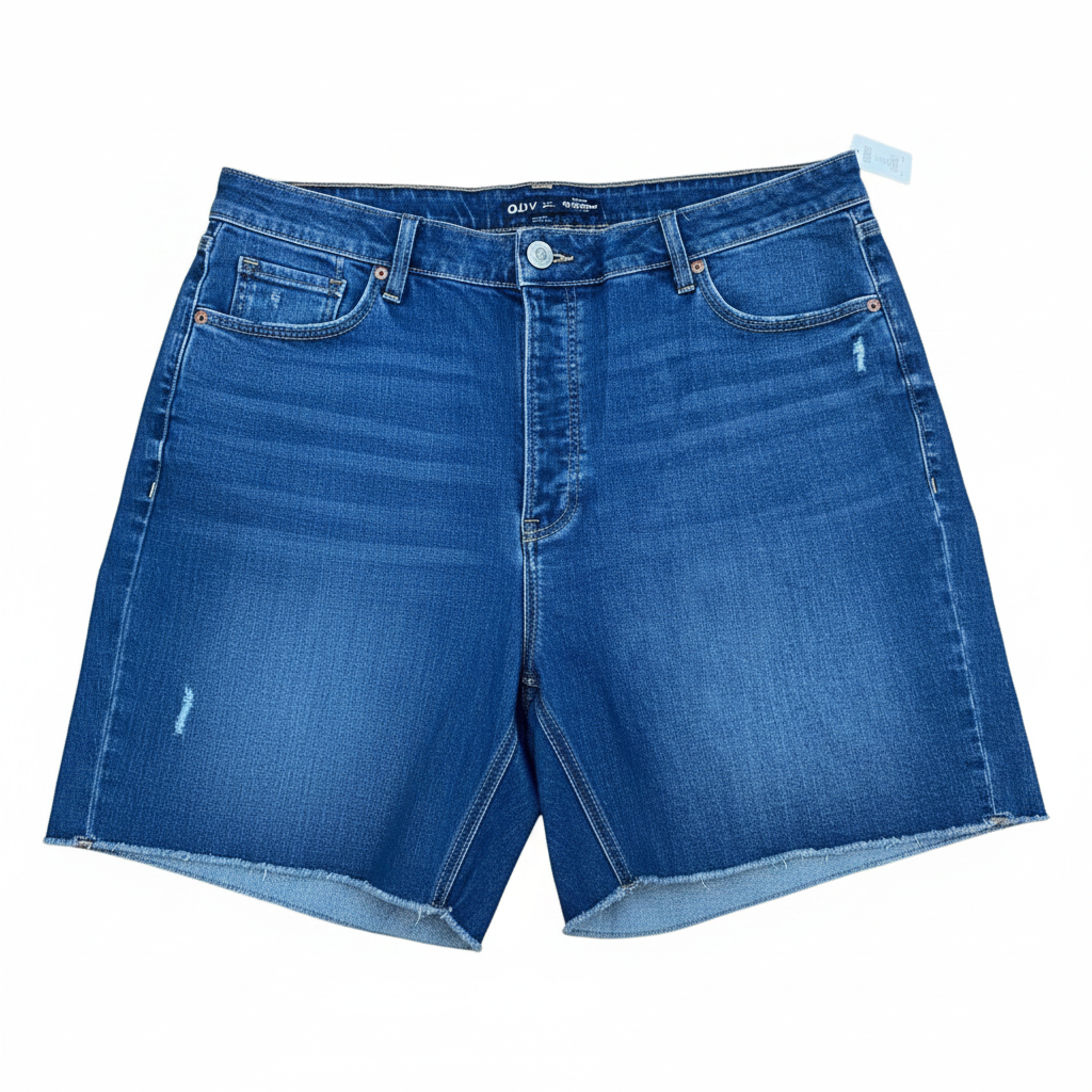 Mid-Rise Wow Jean short Shorts PLUS SIZE  Women