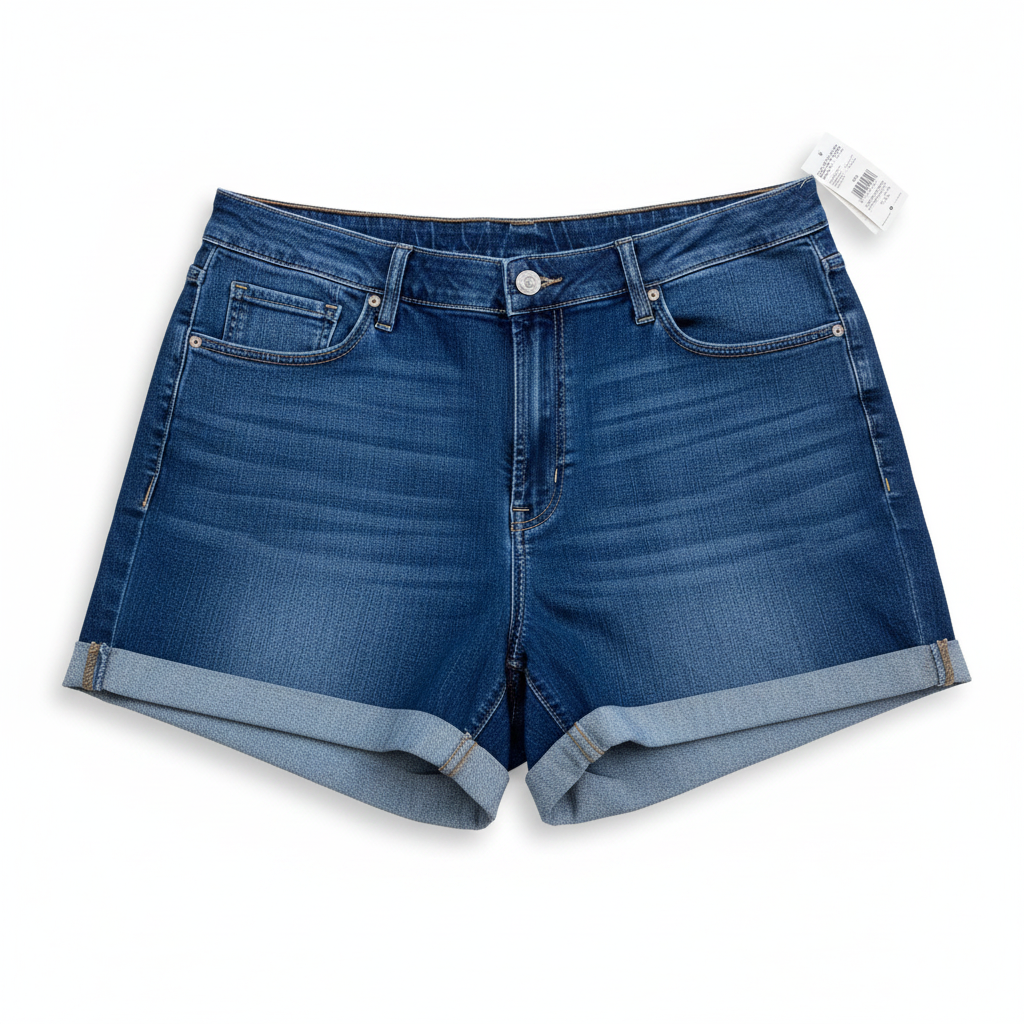 Mid-Rise Wow Jean short Shorts PLUS SIZE  Women