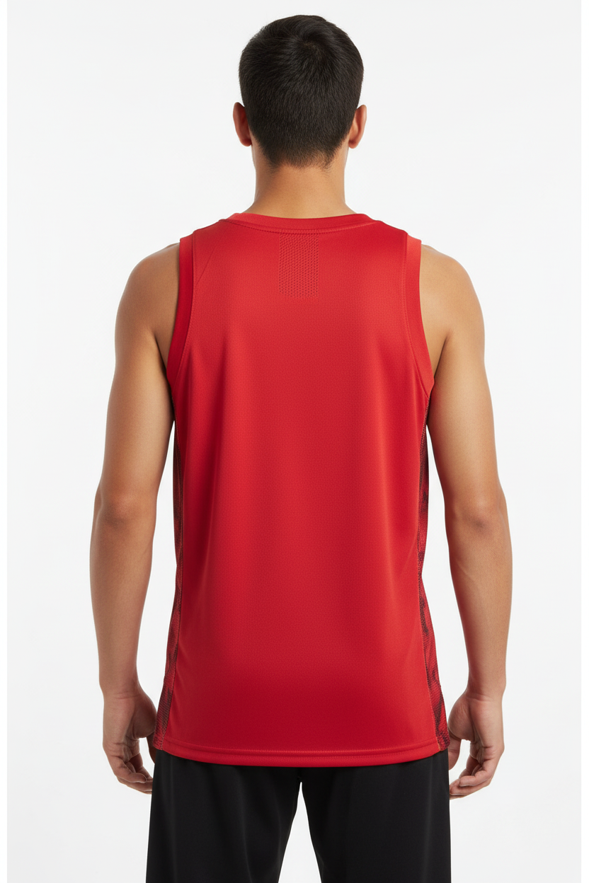 Men's NBA Red Basketball Mosaic Tank Vest Jersey