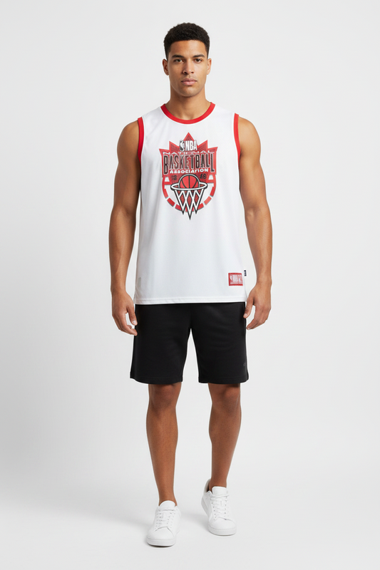 Men's NBA White Basketball Mosaic Tank Vest Jersey