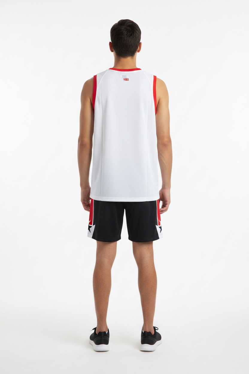Men's NBA Red Basketball Mosaic Tank Vest Jersey