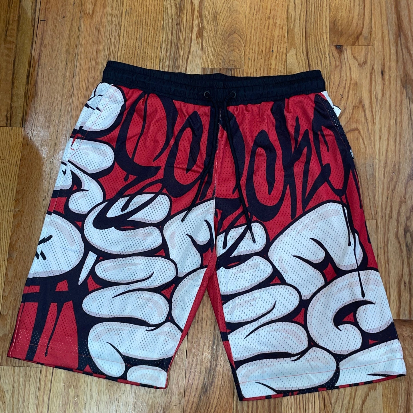 Men's Ecko Unltd.  Mesh Shorts Red White Black Rhino Graphic