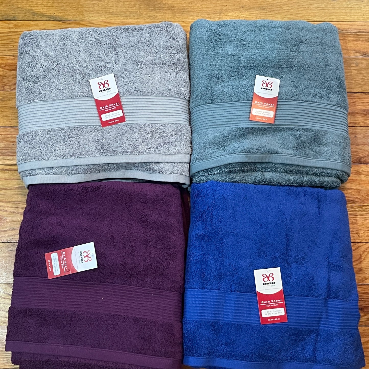 Solid color 36" W x 65" 100% cotton  XL Oversized EXTRA-LARGE Towel Bath Sheets