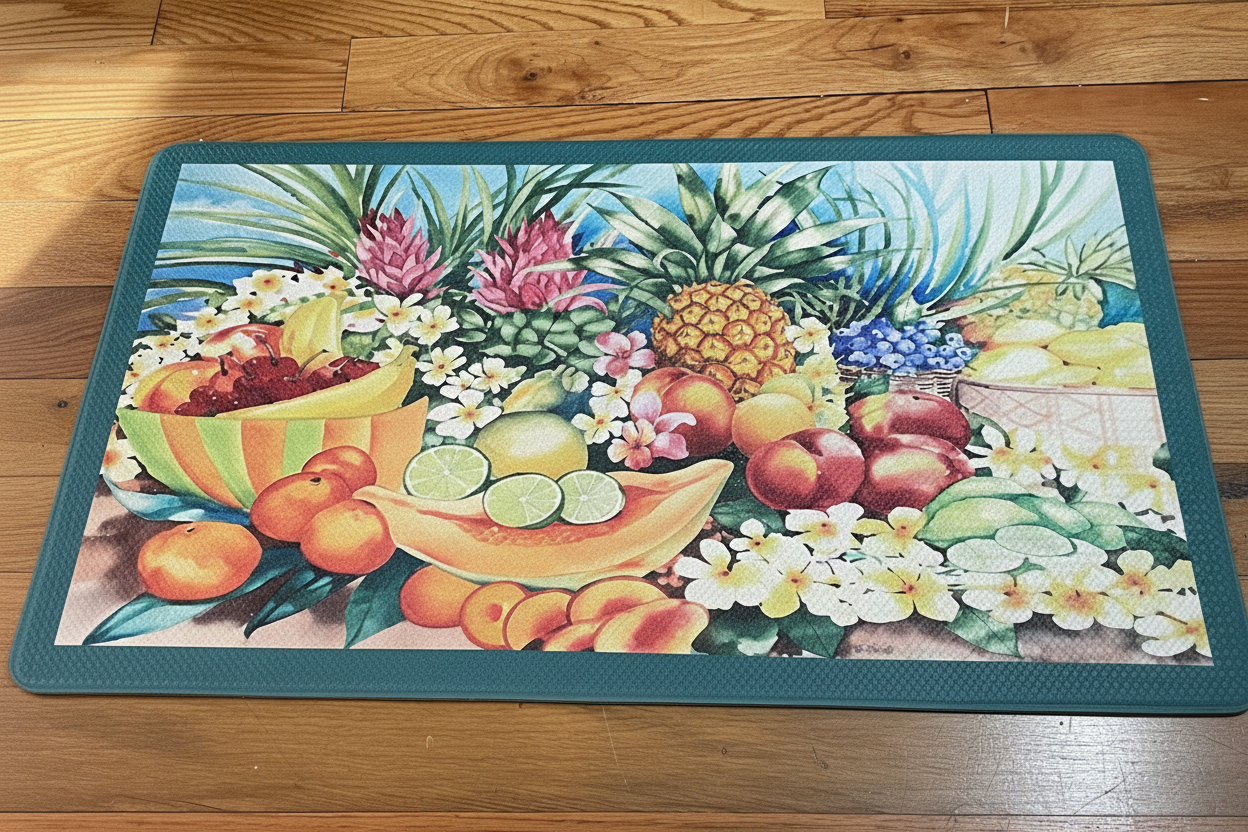 Kitchen Rug Mat  Oil & Slip Resistant/ Water Repellent TROPICAL FRUIT