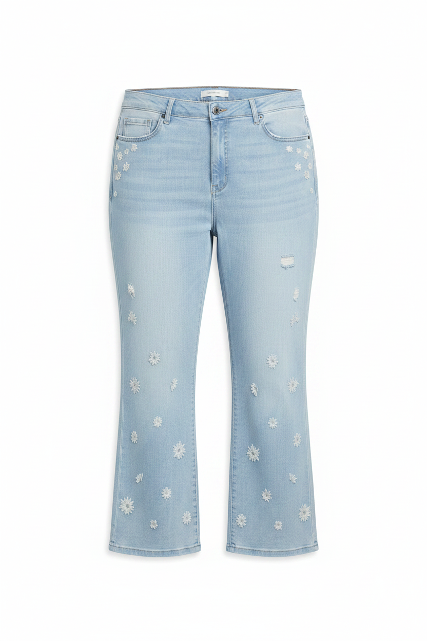Womens PLUS Jessica Simpson Daisy Flare  Cropped Capri Jeans