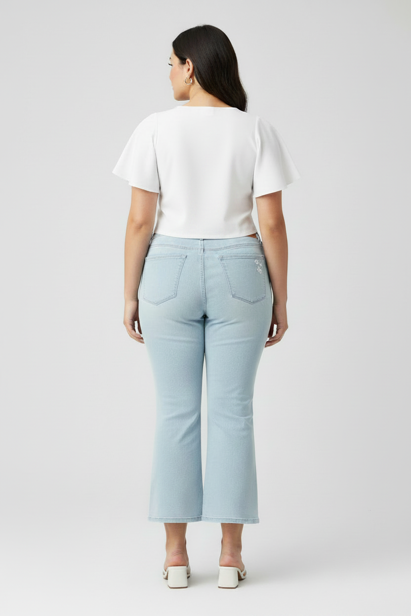 Womens PLUS Jessica Simpson Daisy Flare  Cropped Capri Jeans