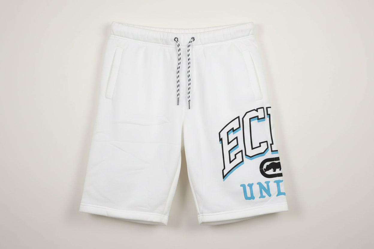Men's Ecko Untld 10-Inch Powerblend Fleece Shorts WHITE
