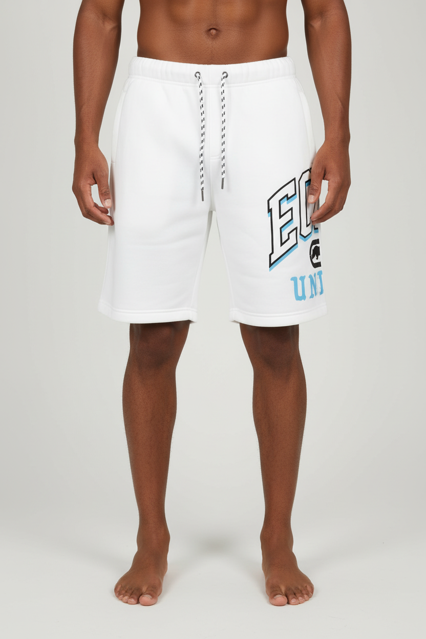 Men's Ecko Untld 10-Inch Powerblend Fleece Shorts WHITE