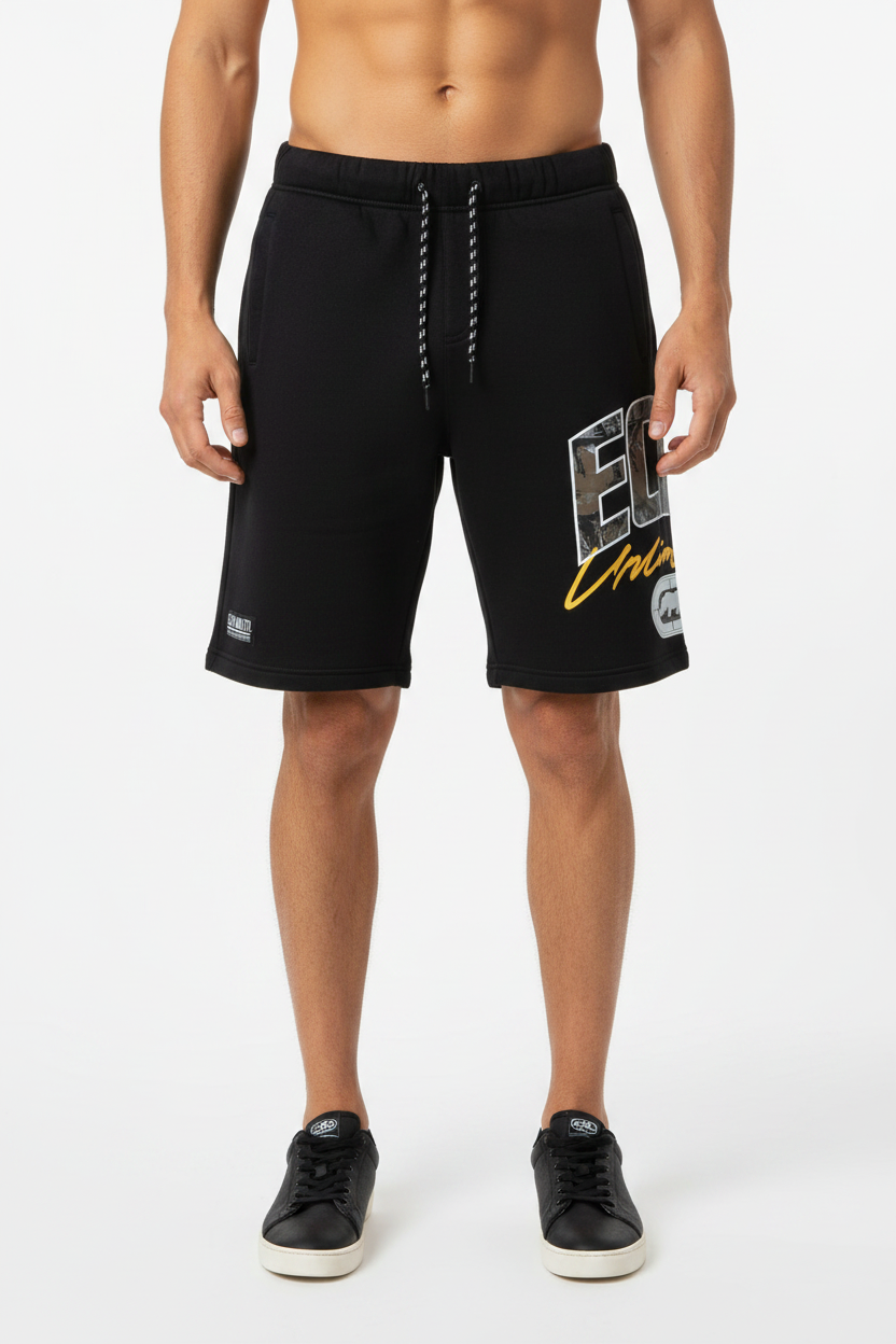 Men's Ecko Untld 10-Inch Powerblend Fleece Shorts BLACK