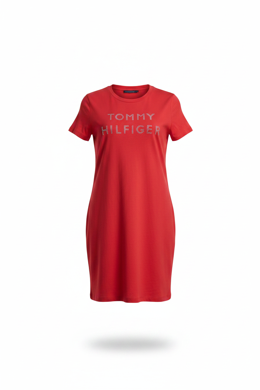 Women's Tommy Hilfiger Rhinestone  Shirt Dress