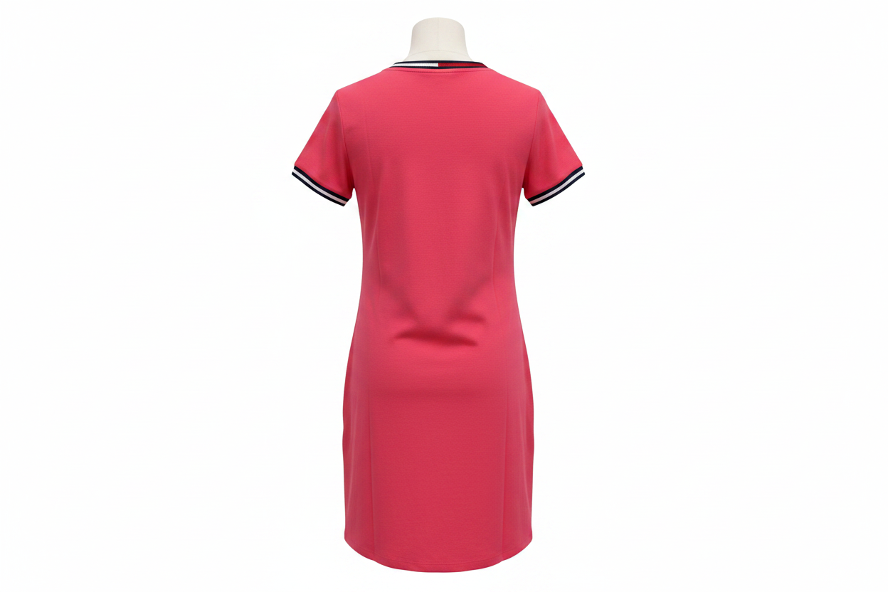Women's Tommy Hilfiger Women's V neck logo  Polo short Sleeve Shirt Dress