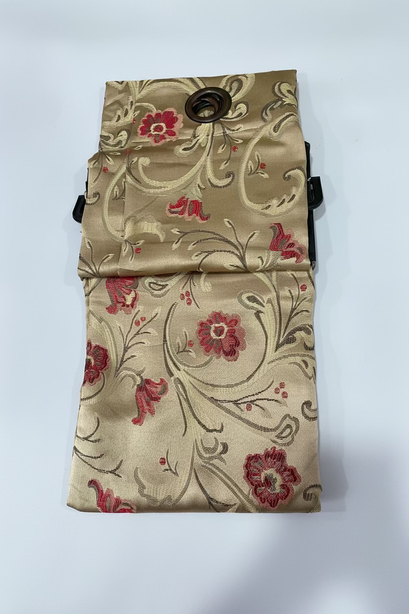 NEW ELAINE TAN RED FLOWER  Jacquard patterned curtain drapes