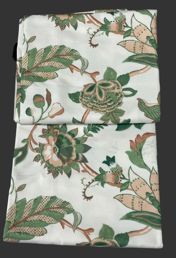 NEW HEATHER SAGE   Jacquard patterned curtain drapes