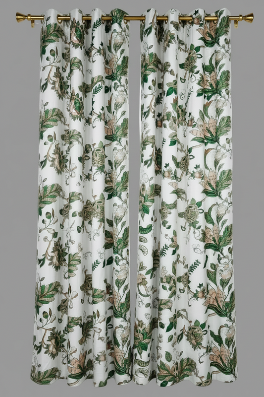 NEW HEATHER SAGE  Jacquard patterned curtain drapes