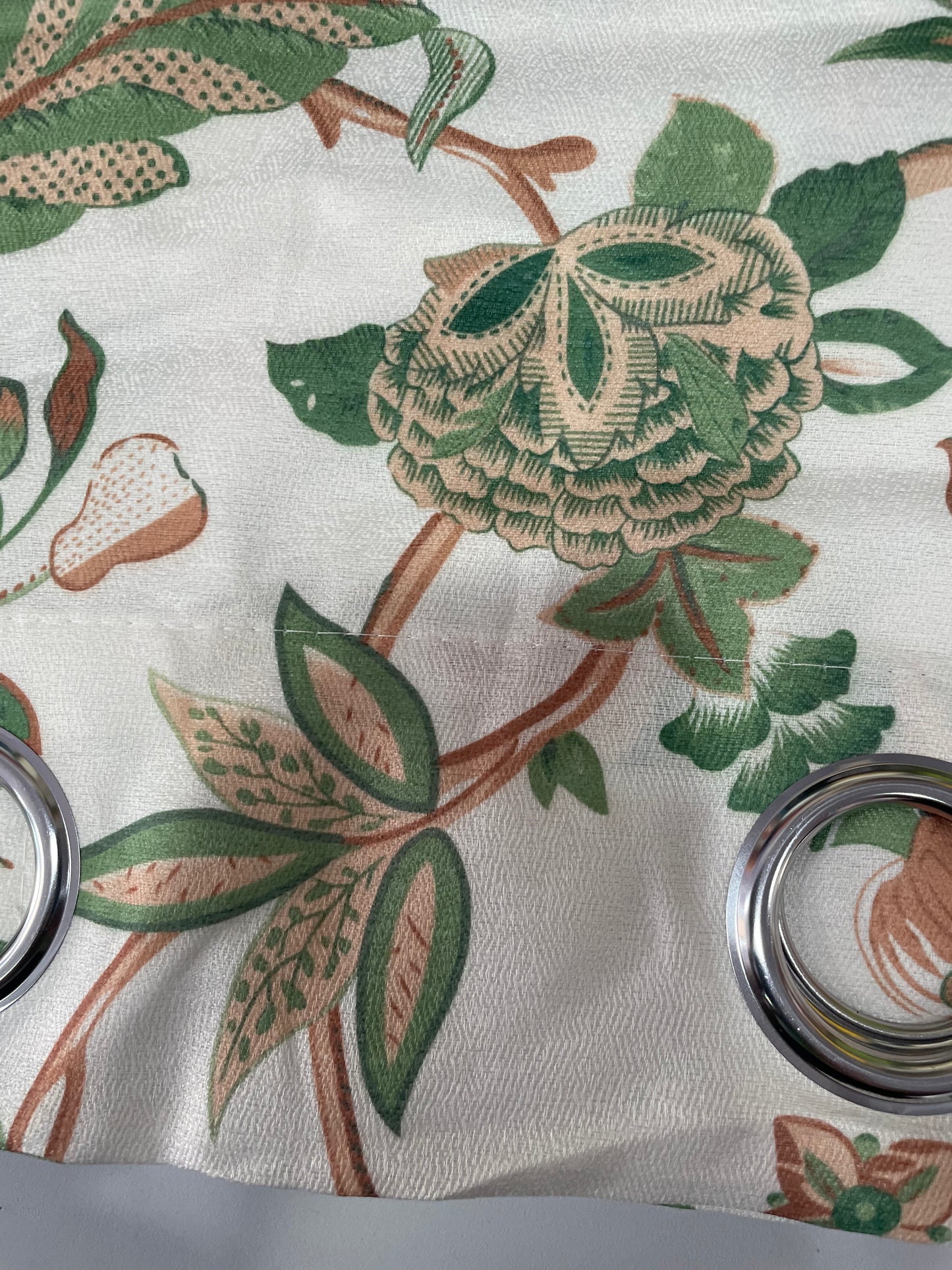 NEW HEATHER SAGE   Jacquard patterned curtain drapes