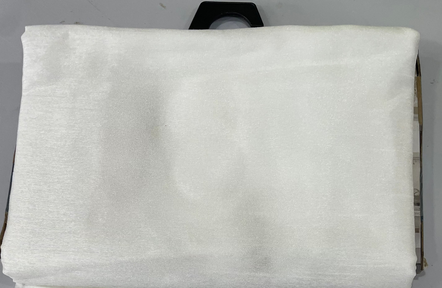 NEW CHRISTINA WHITE   Semi Sheer Faux Slik Solid Panel