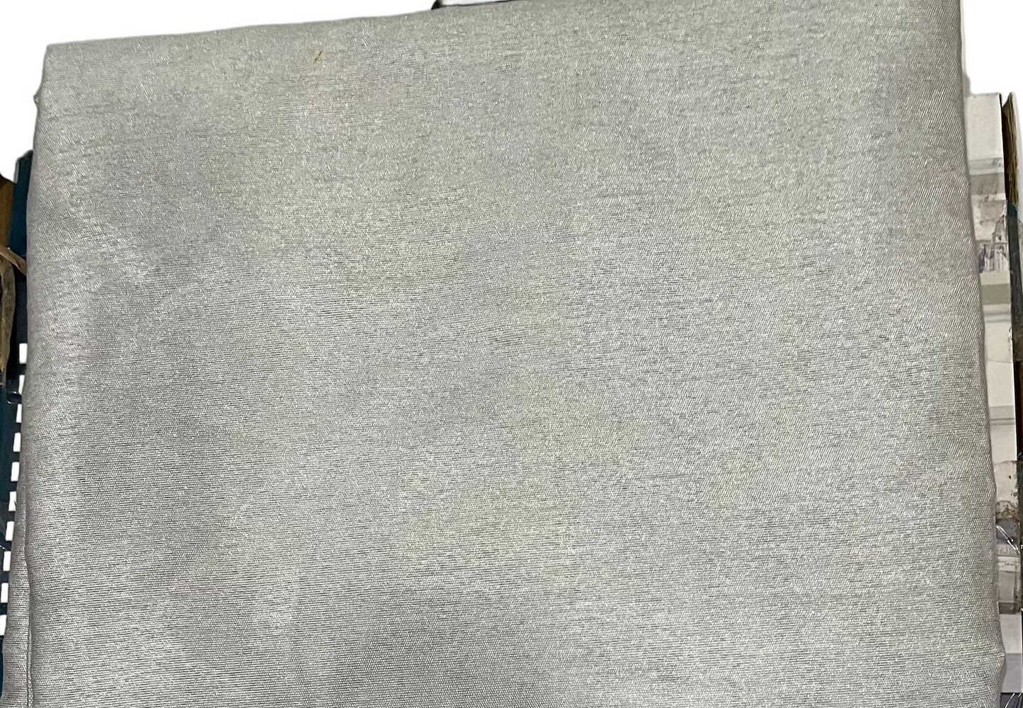 NEW CHRISTINA SILVER  Semi Sheer Faux Slik Solid Panel