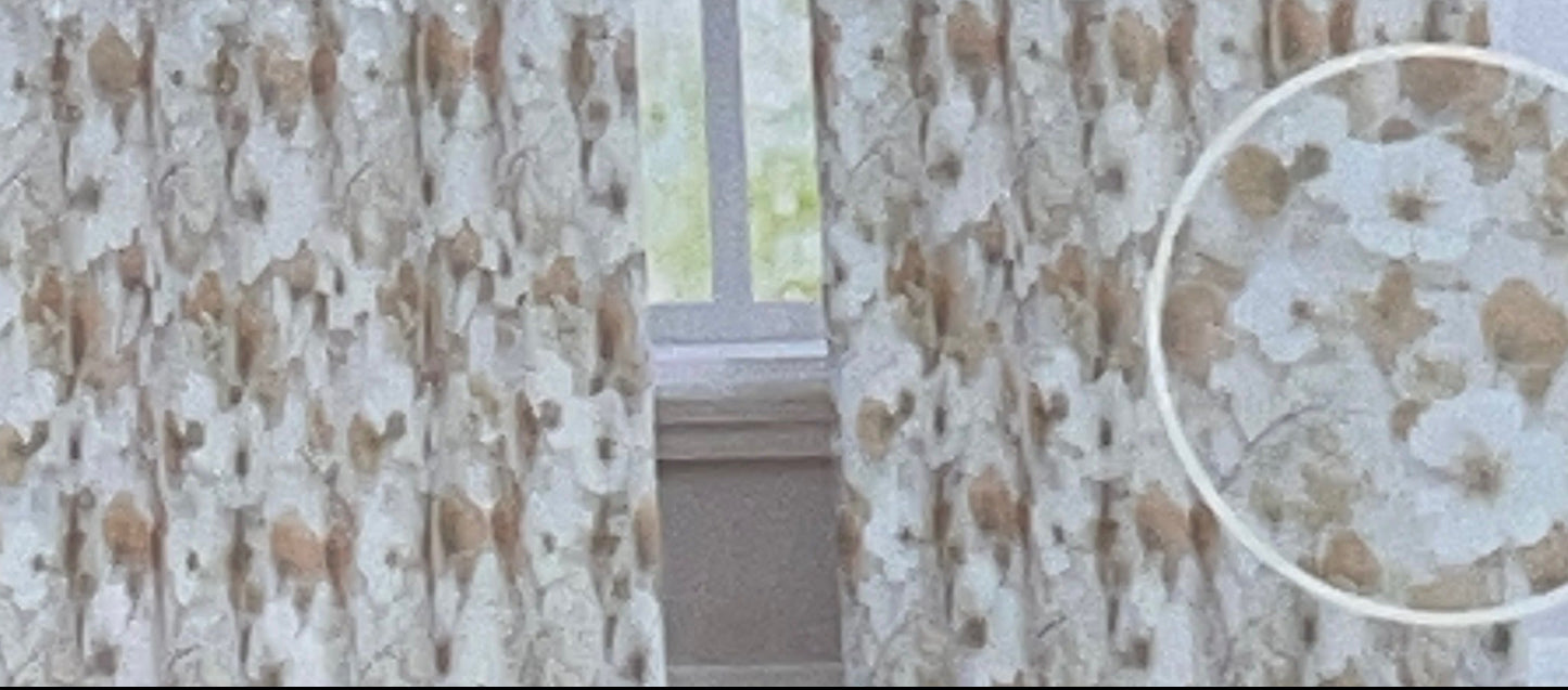 HEATHER BOTANICAL LEAF RUST Printed Grommet Panel Curtain