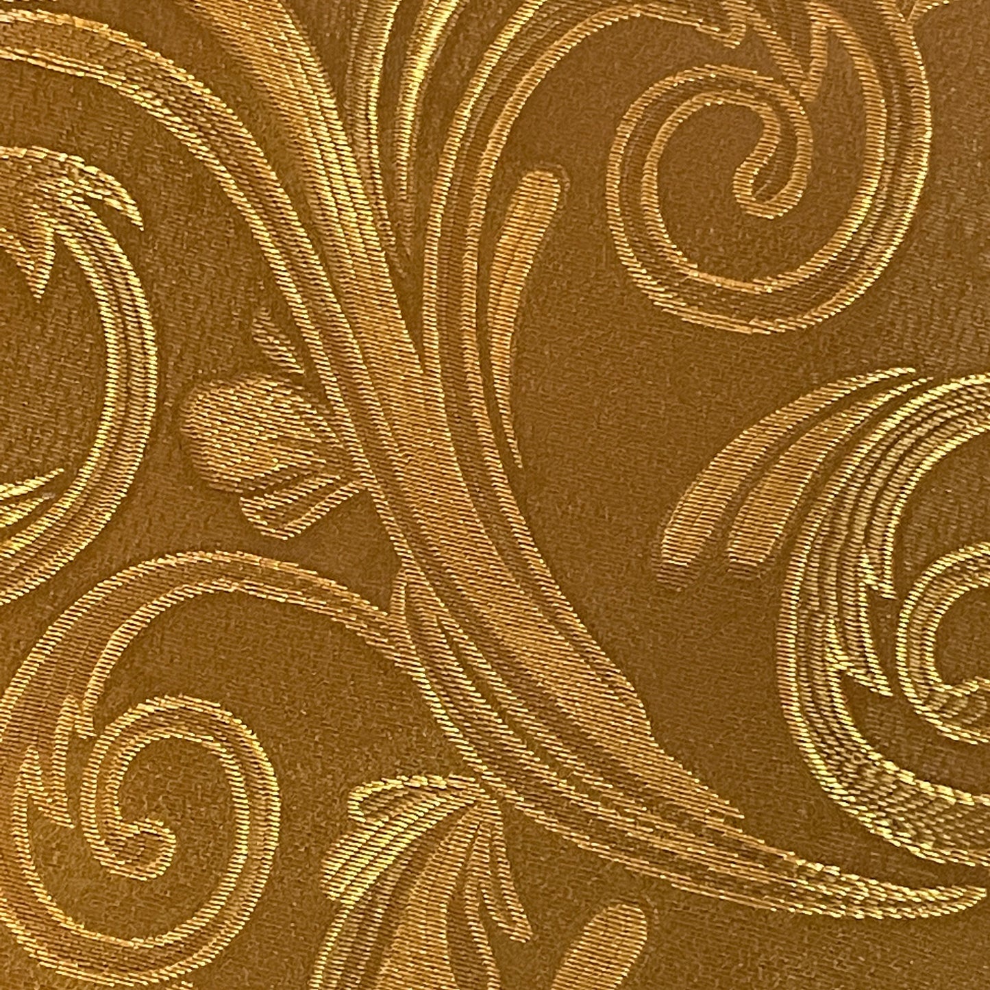 DANIELLE GOLD BRONZE SCROLL Metallic Jacquard  Print Grommet Panel Curtain