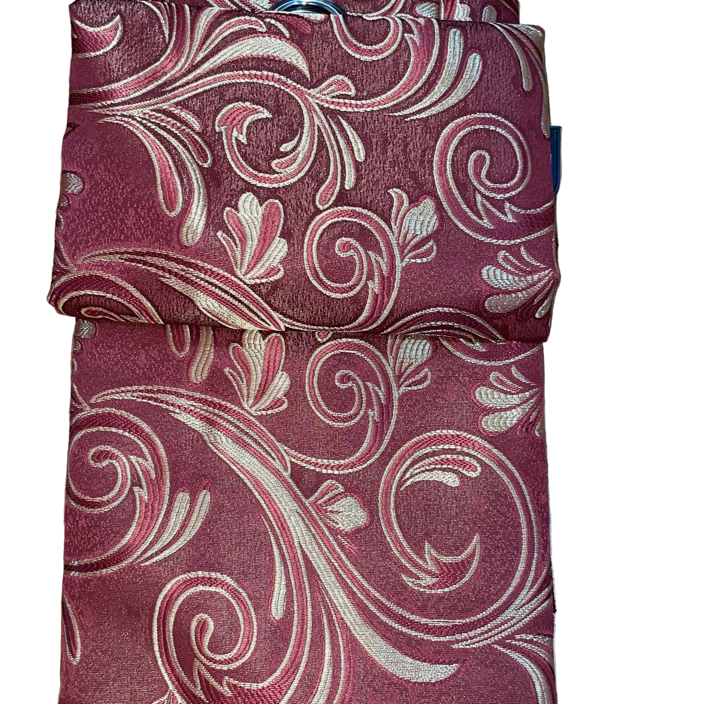 DANIELLE BURGUNDY PAISLEY MetallicJacquard Print Grommet Panel Curtain