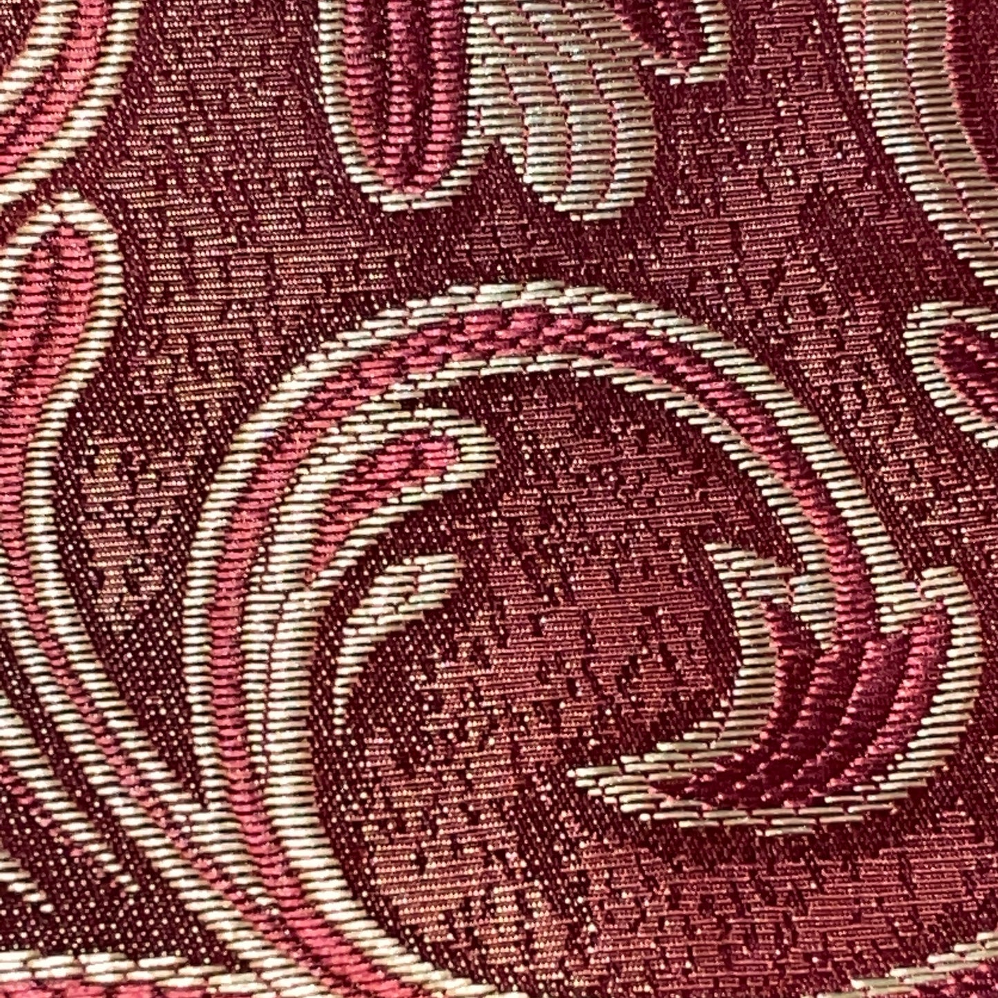 DANIELLE BURGUNDY PAISLEY MetallicJacquard Print Grommet Panel Curtain