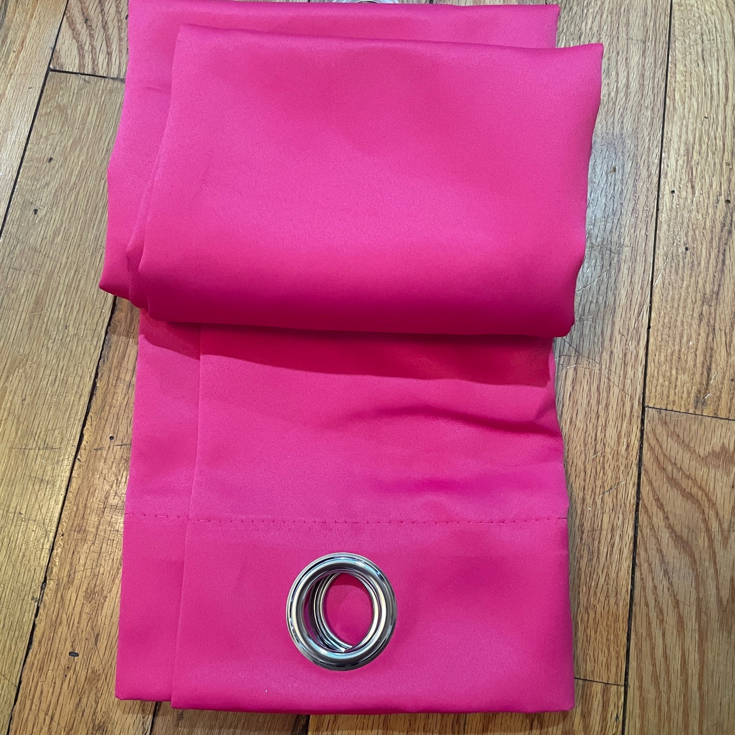 PEYTON FUSHIA DK PINK  Solid Black out  Grommet Panel