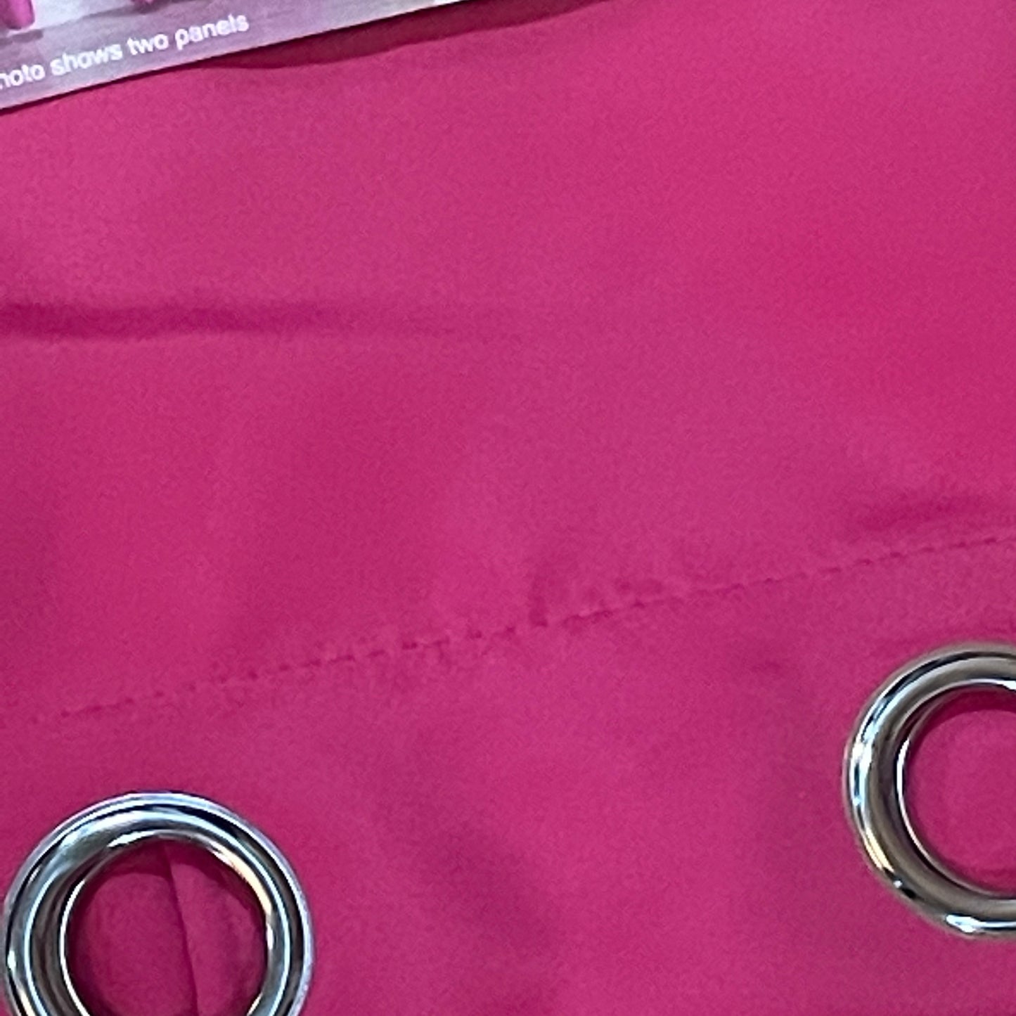 PEYTON FUSHIA DK PINK  Solid Black out  Grommet Panel