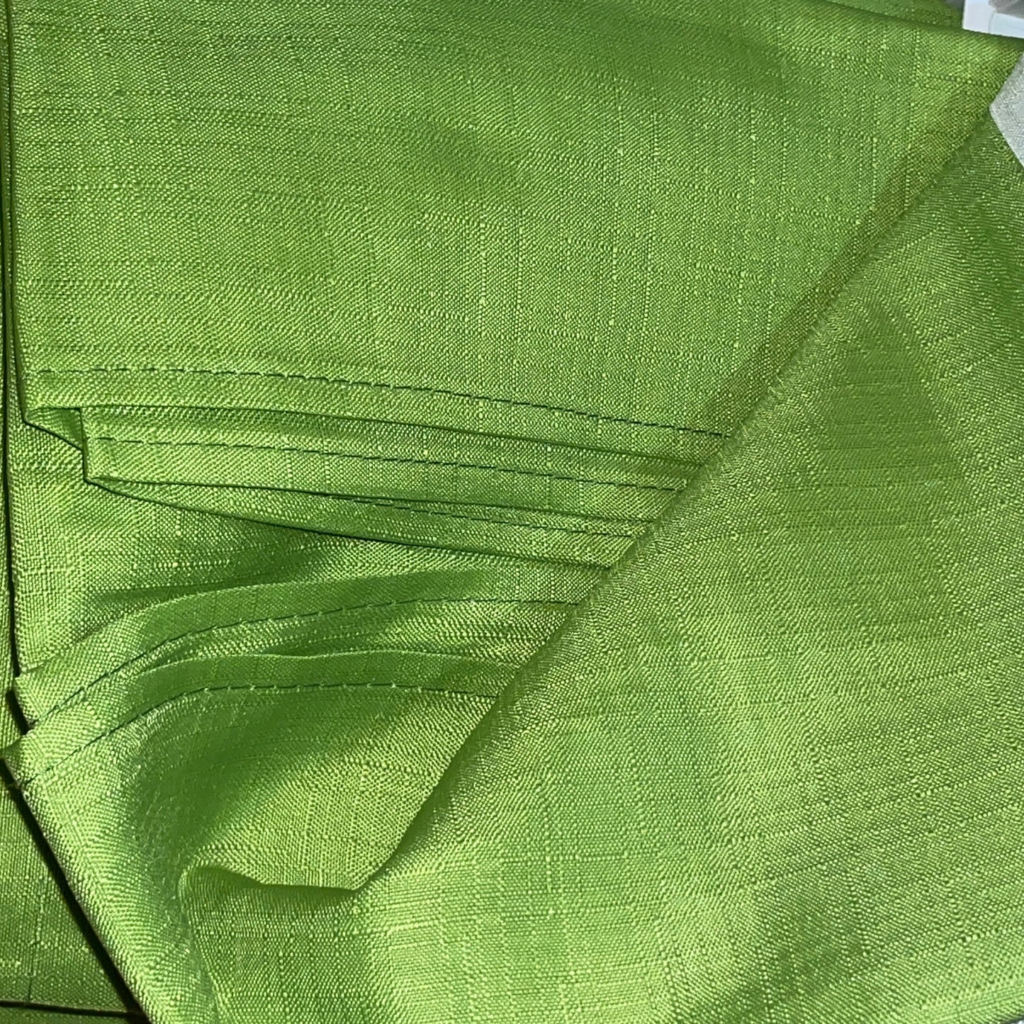 ILANA 3 piece Kitchen curtain Sunflower Embroidered  GREEN