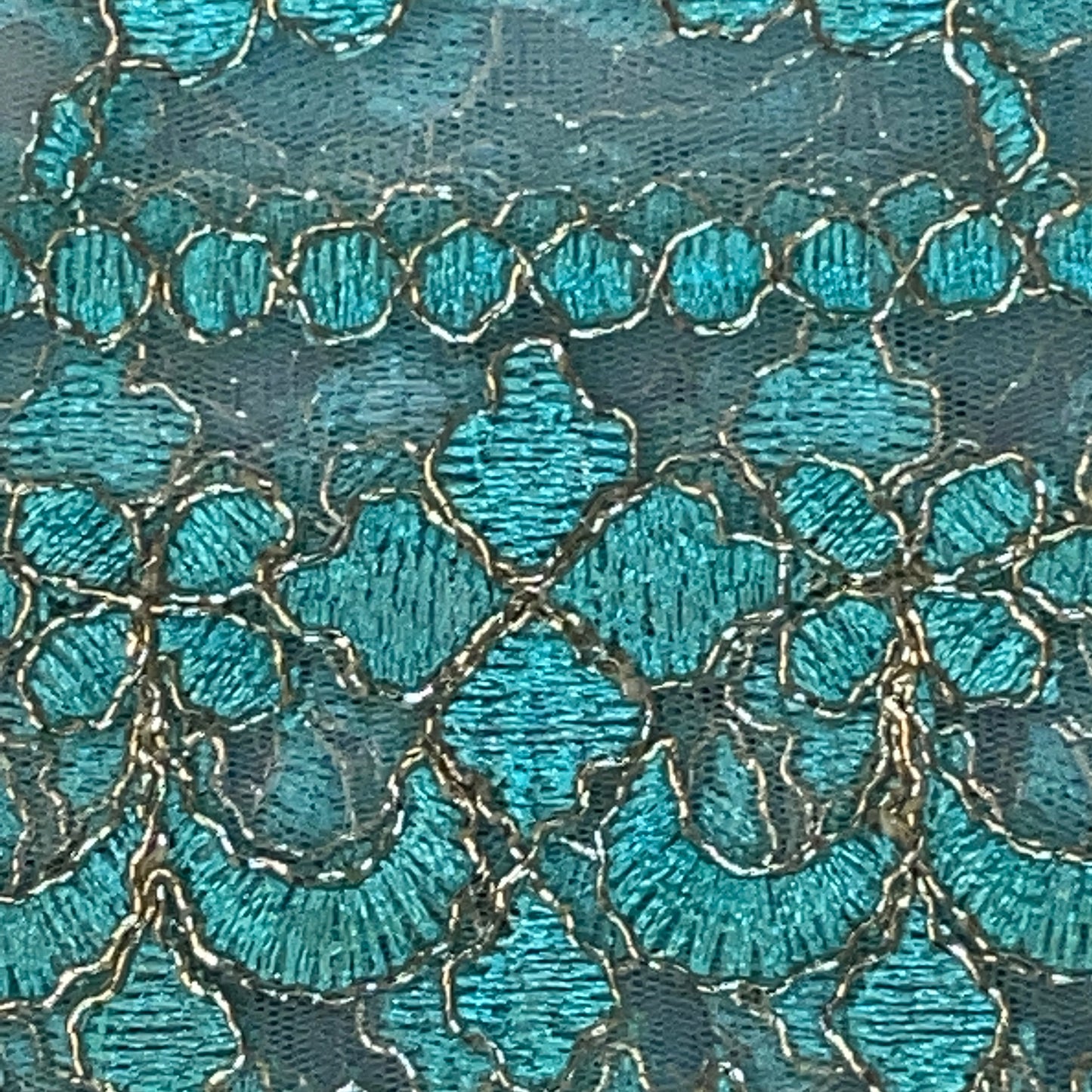 3 piece Kitchen curtain  Stitch  Stitch SAFFRON Aqua