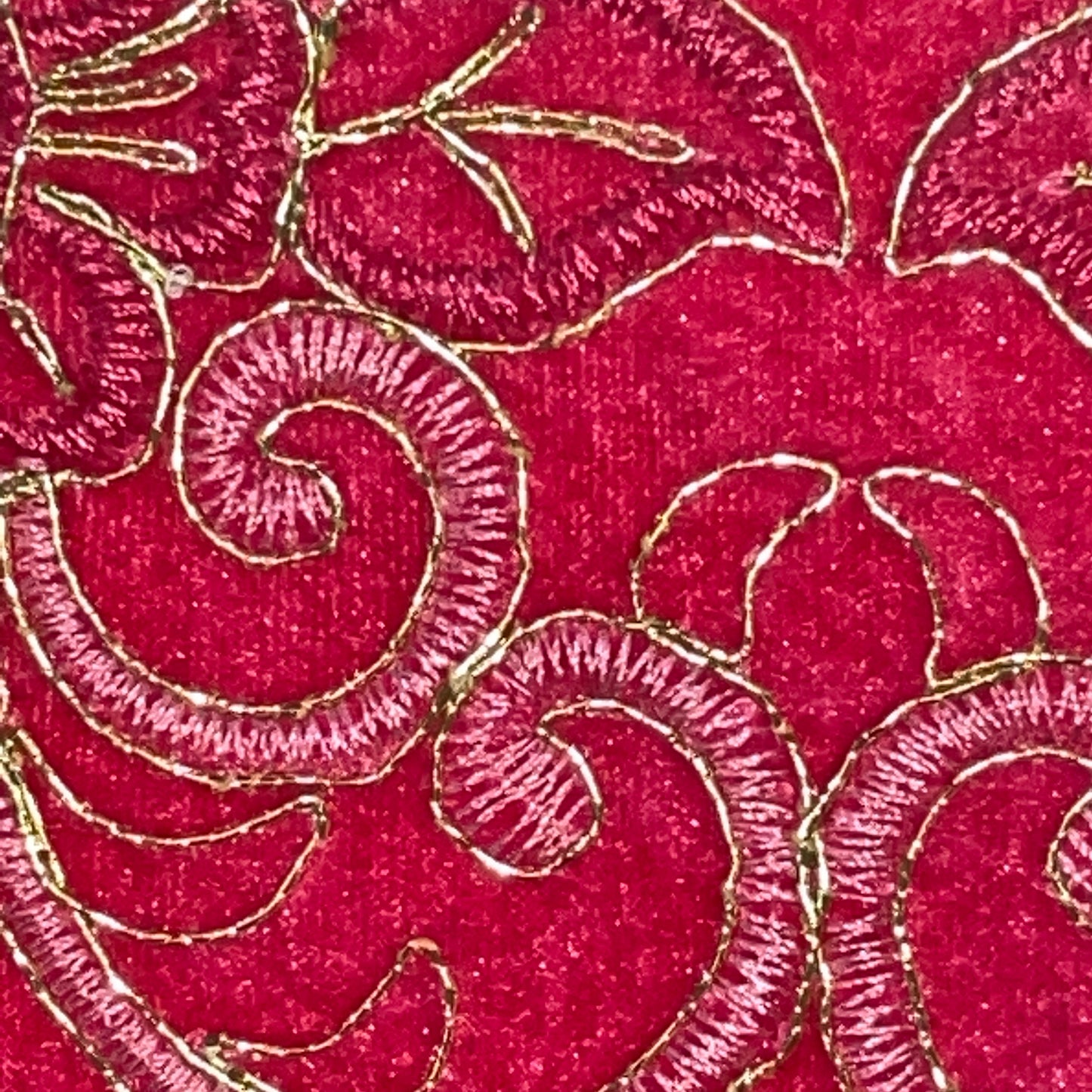 3 piece Kitchen curtain lace embroidered Stitch SKYE Hot Pink