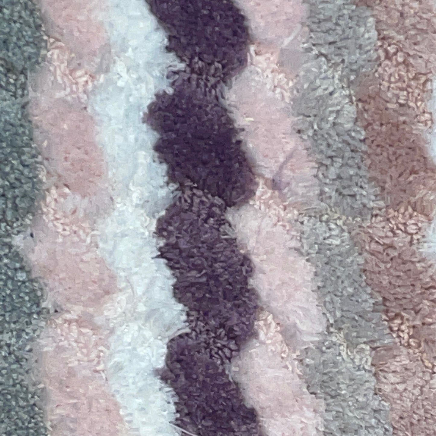 TESSA Stiped Square  Soft 2 piece bathroom Mats Rug set