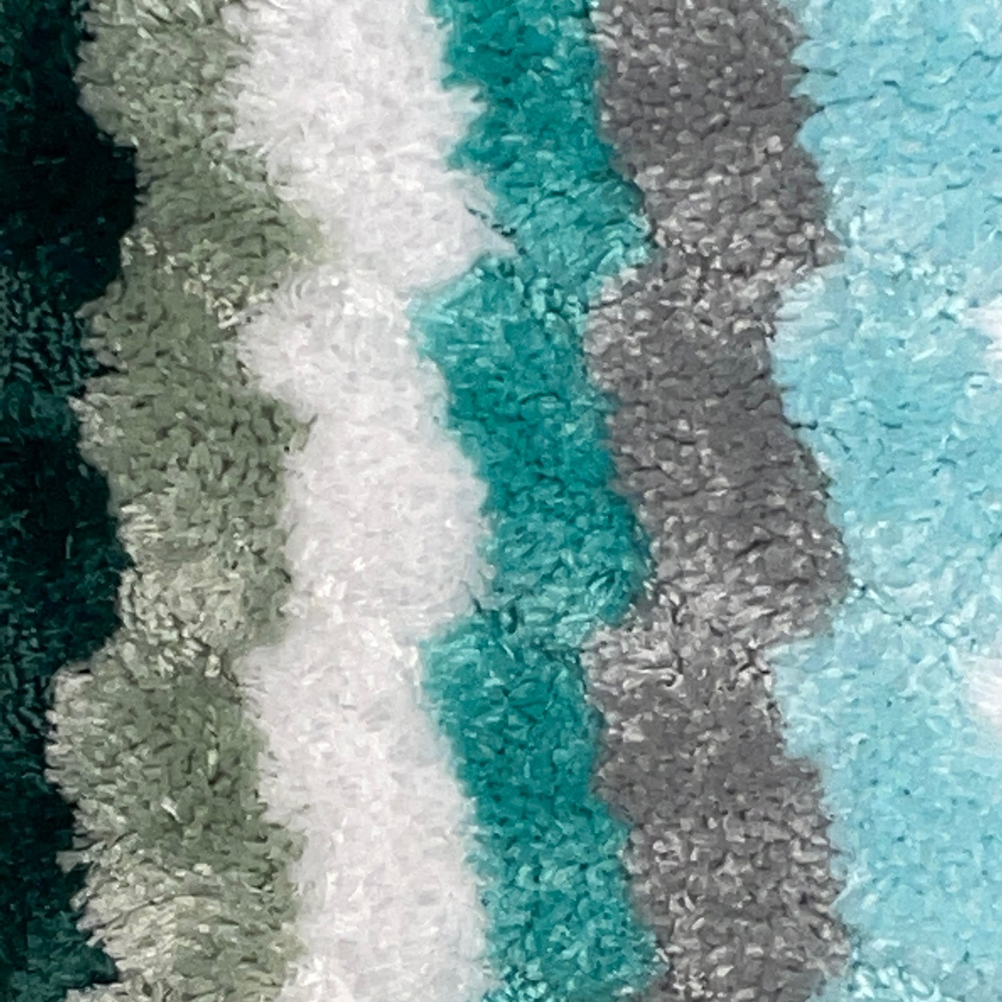 TESSA Stiped Square  Soft 2 piece bathroom Mats Rug set