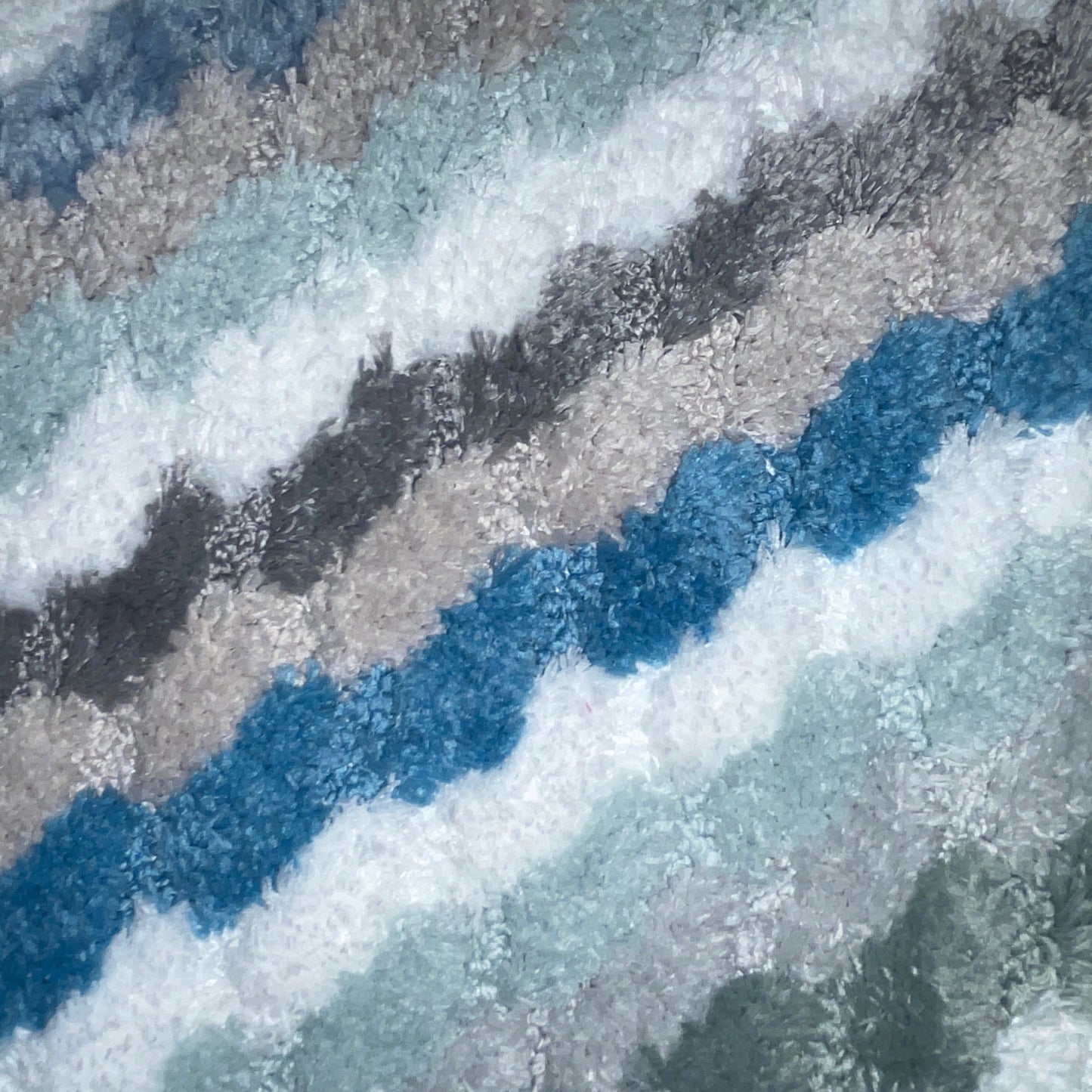 TESSA Stiped Square  Soft 2 piece bathroom Mats Rug set