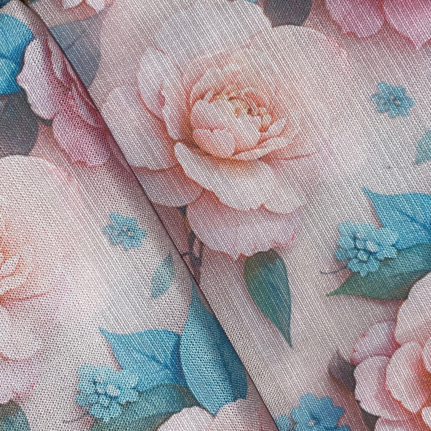 HEATHER BOTANICAL FLOWER PINK  Printed Grommet Panel Curtain