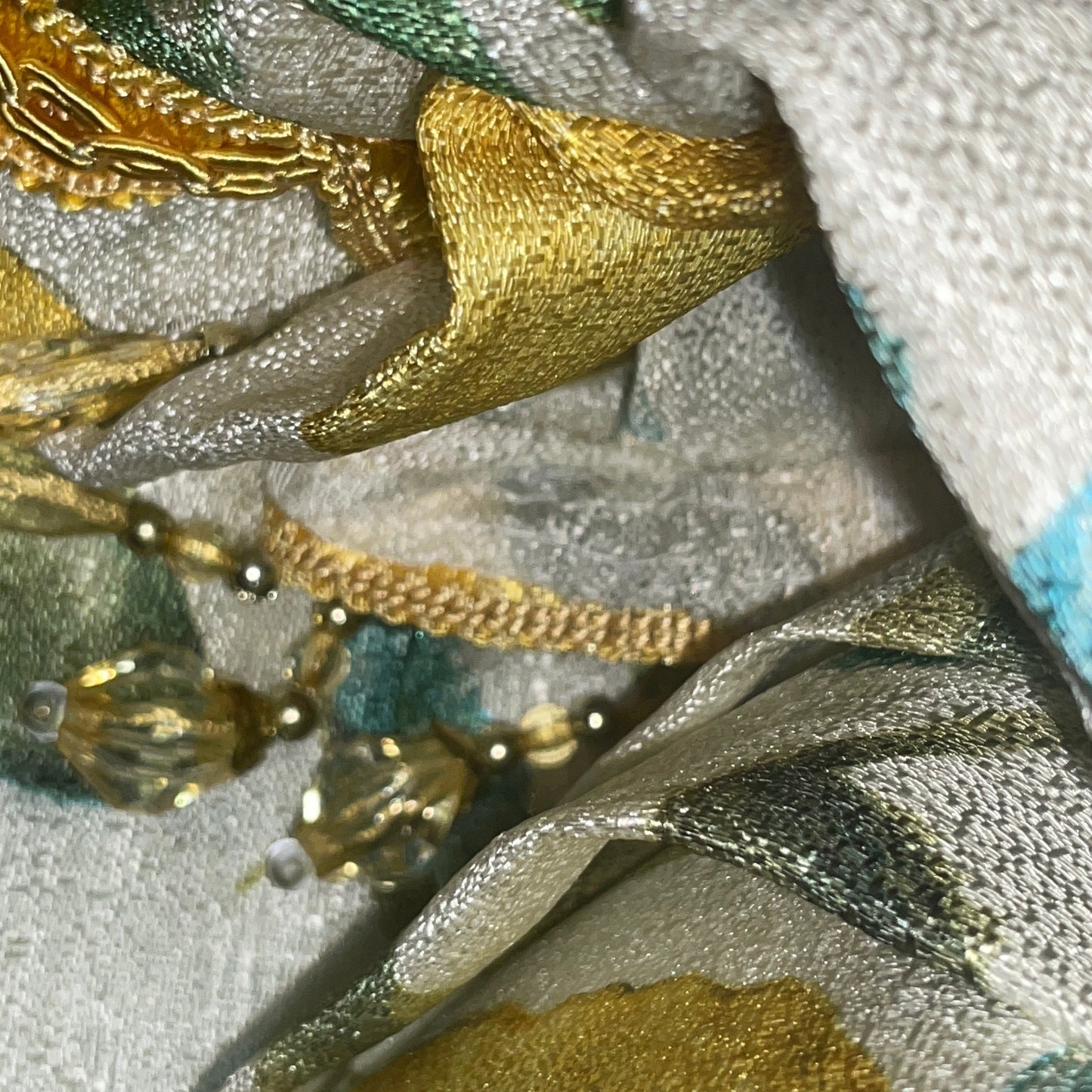 ELIZA Crepe  Pattern Panel Curtain w attached lace valance YELLOW