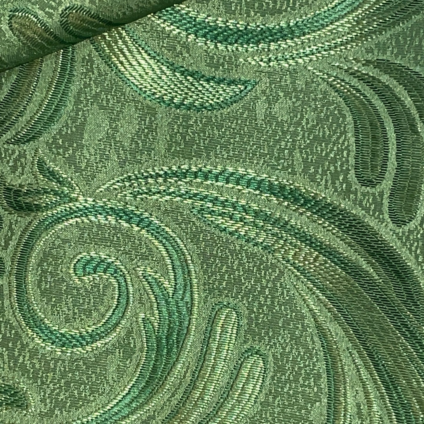 DANIELLE - Swirl  Grommet Panel Curtain BLACK OUT GREEN