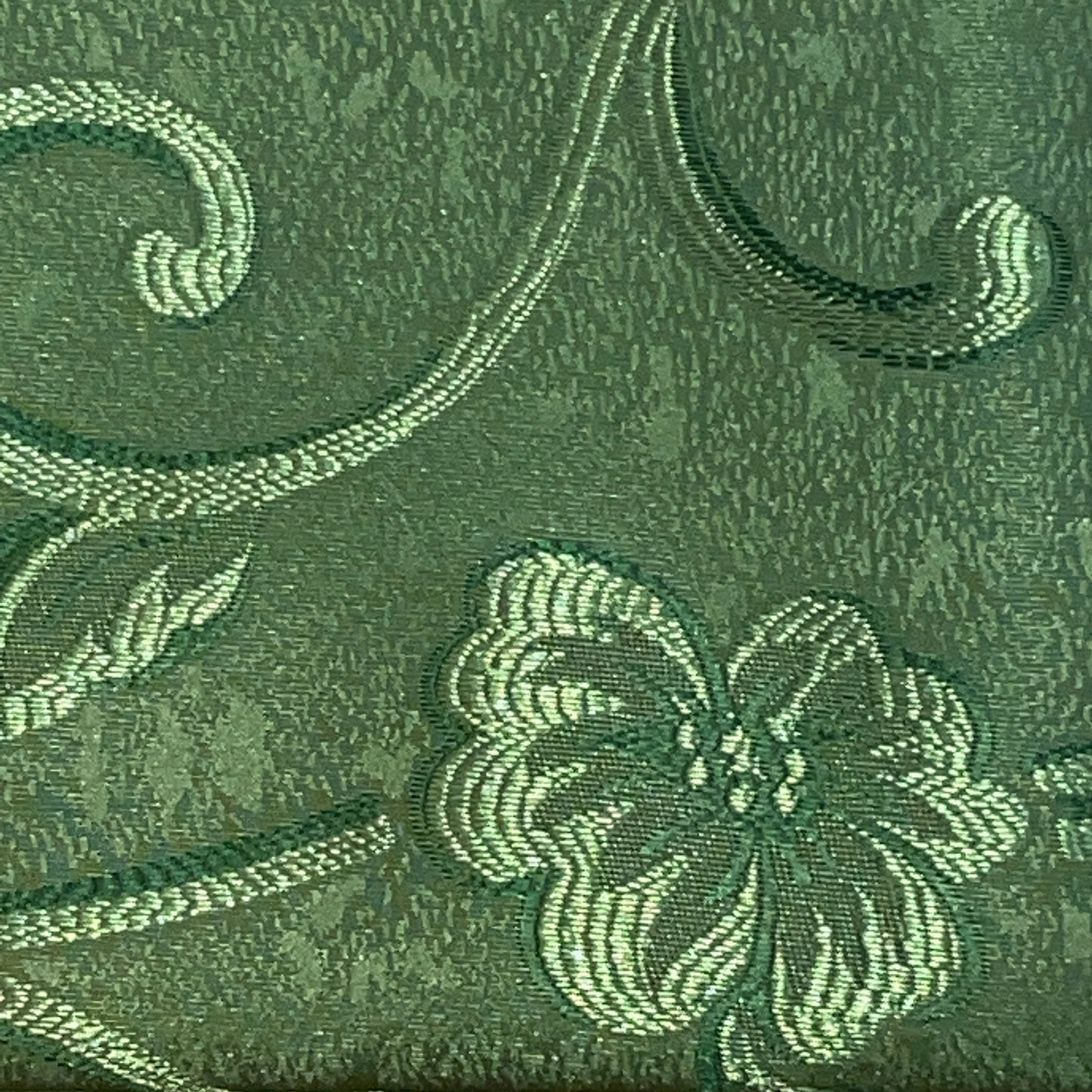 DANIELLE - FLOWER GREEN Grommet Panel Curtain BLACK OUT GREEN