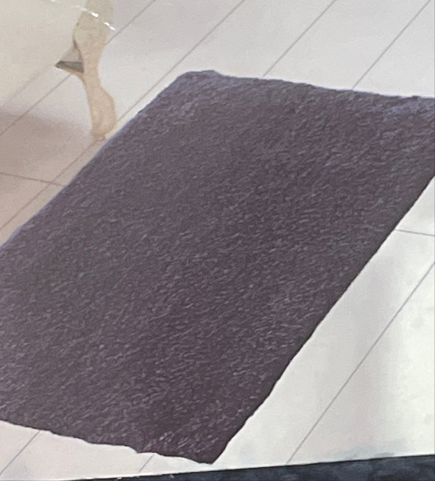 PANDORA  Square  Soft 2 piece bathroom Mats Rug set BLUE