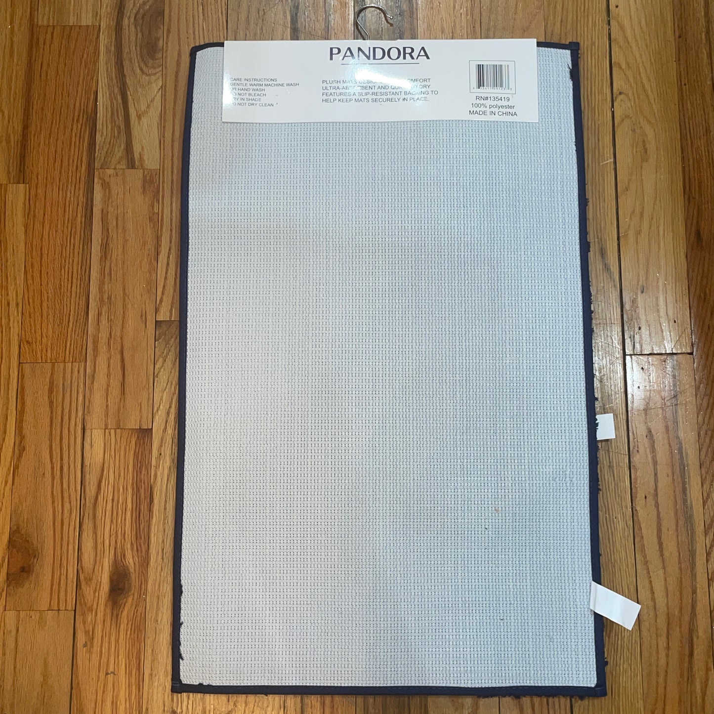PANDORA  Square  Soft 2 piece bathroom Mats Rug set BLUE
