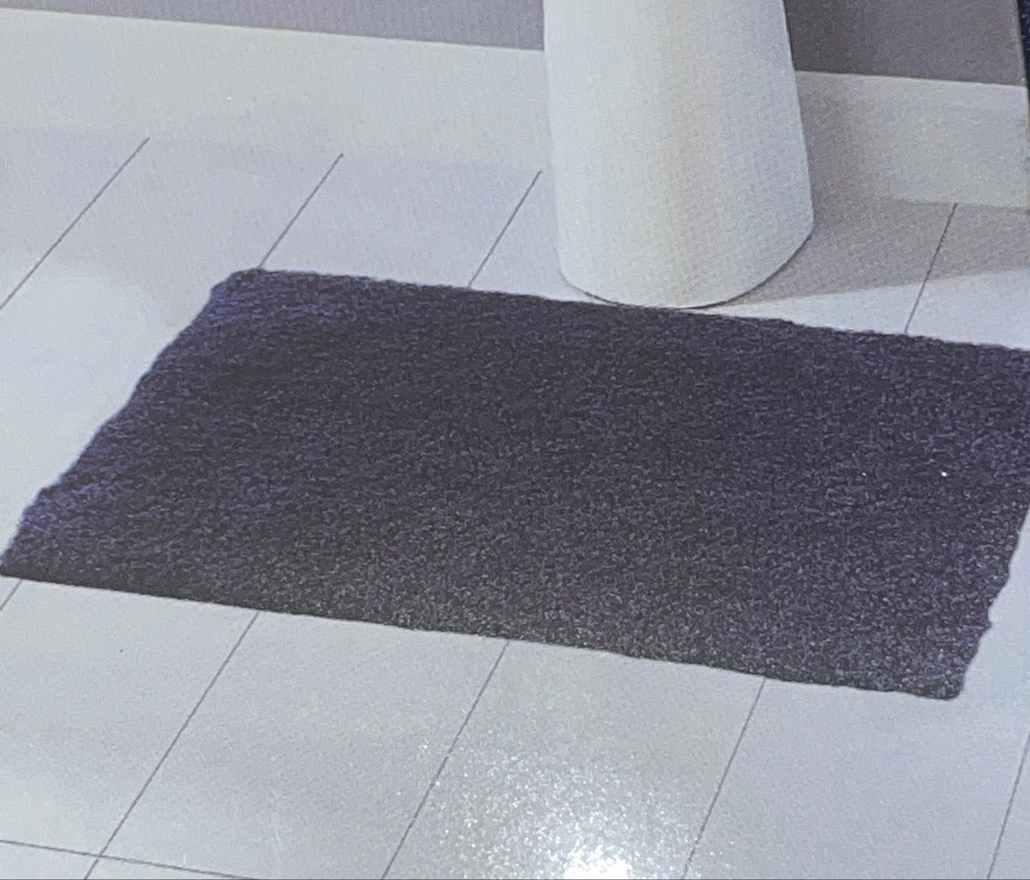 PANDORA  Square  Soft 2 piece bathroom Mats Rug set BLUE
