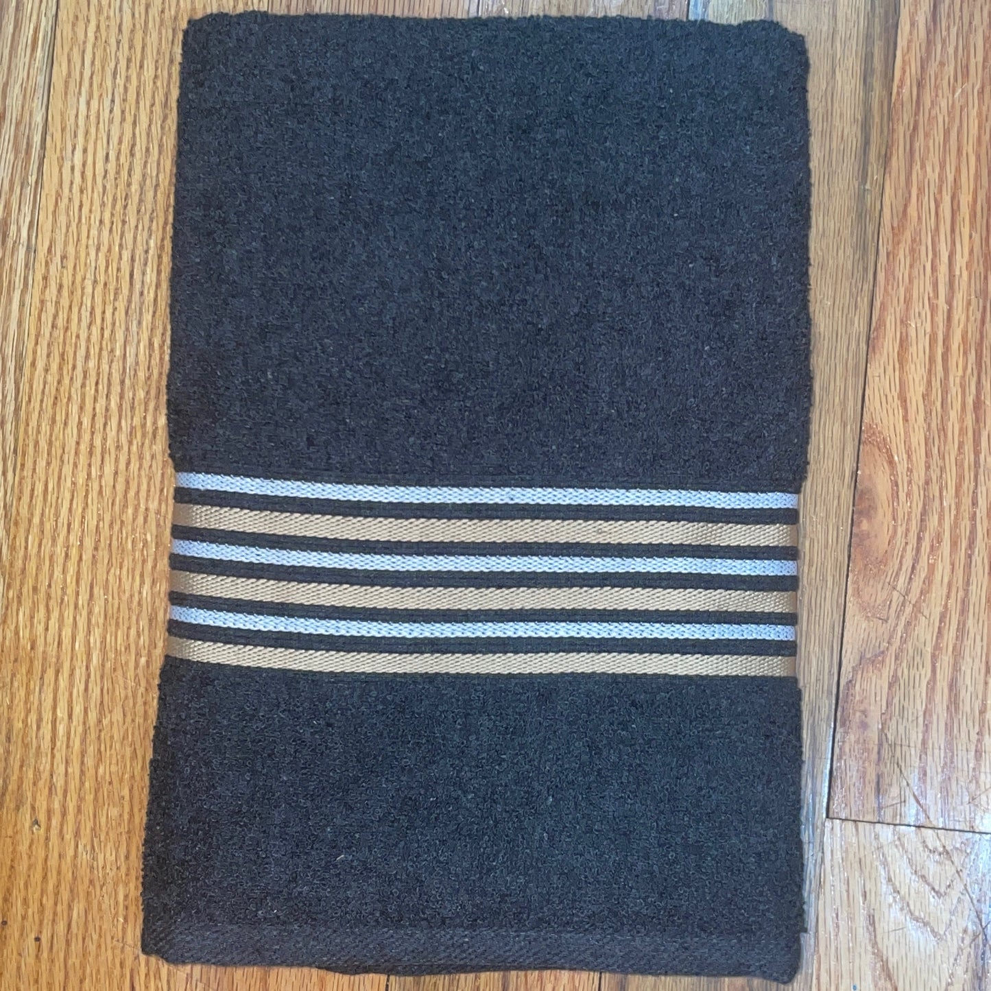 100% cotton Antimicrobial MID DARK color block STRIPE Towel Bath Towels