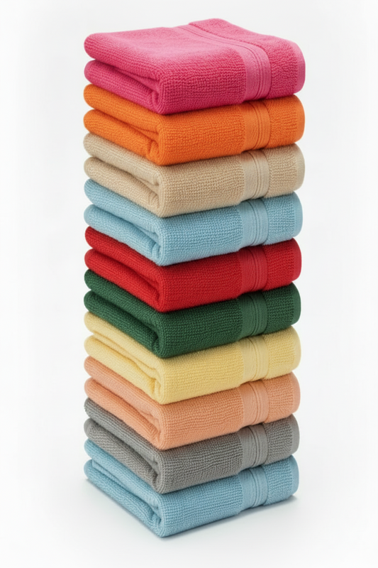 100% cotton Antimicrobial MID  BRIGHT color STRIPE Towel Bath Towels