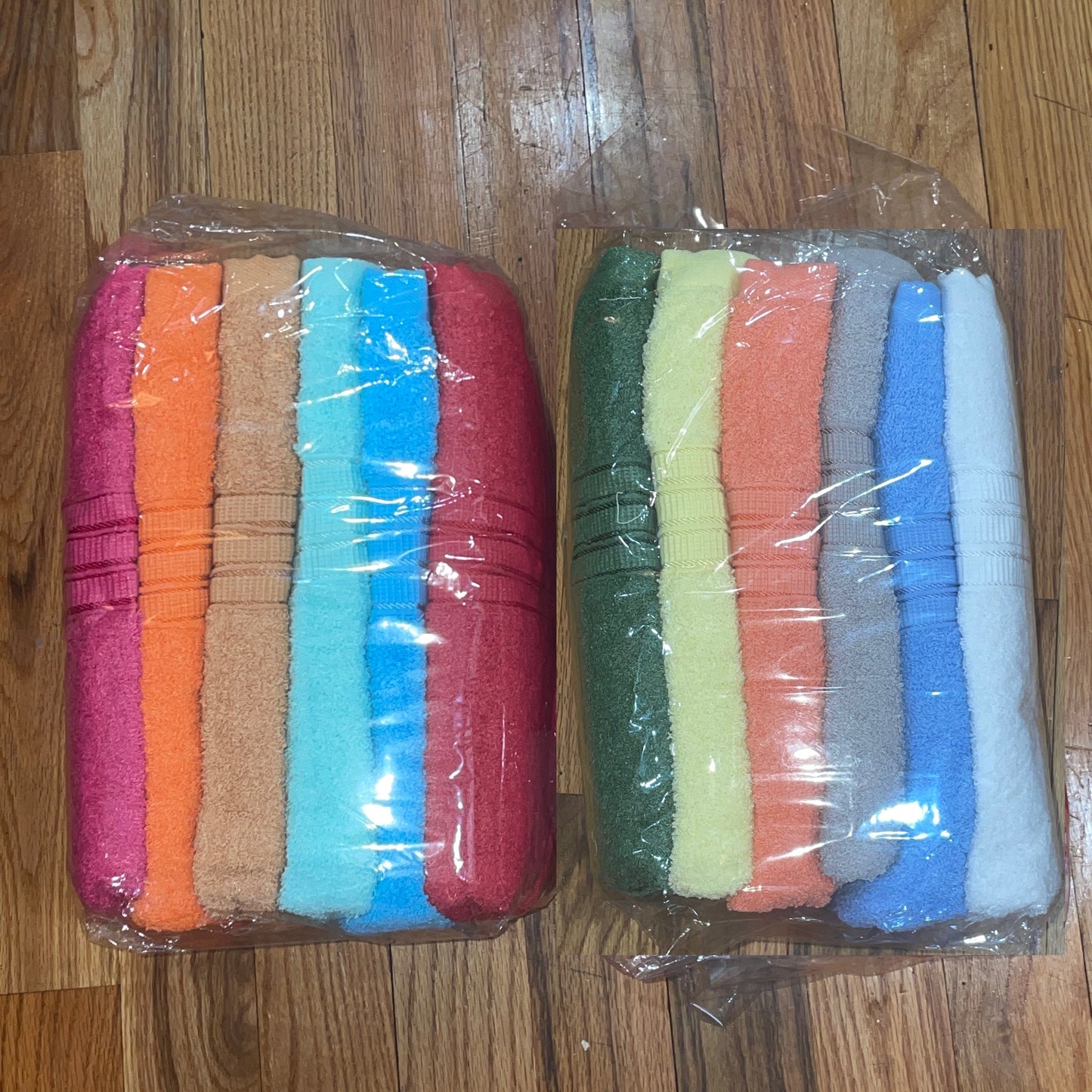 100% cotton Antimicrobial MID  BRIGHT color STRIPE Towel Bath Towels