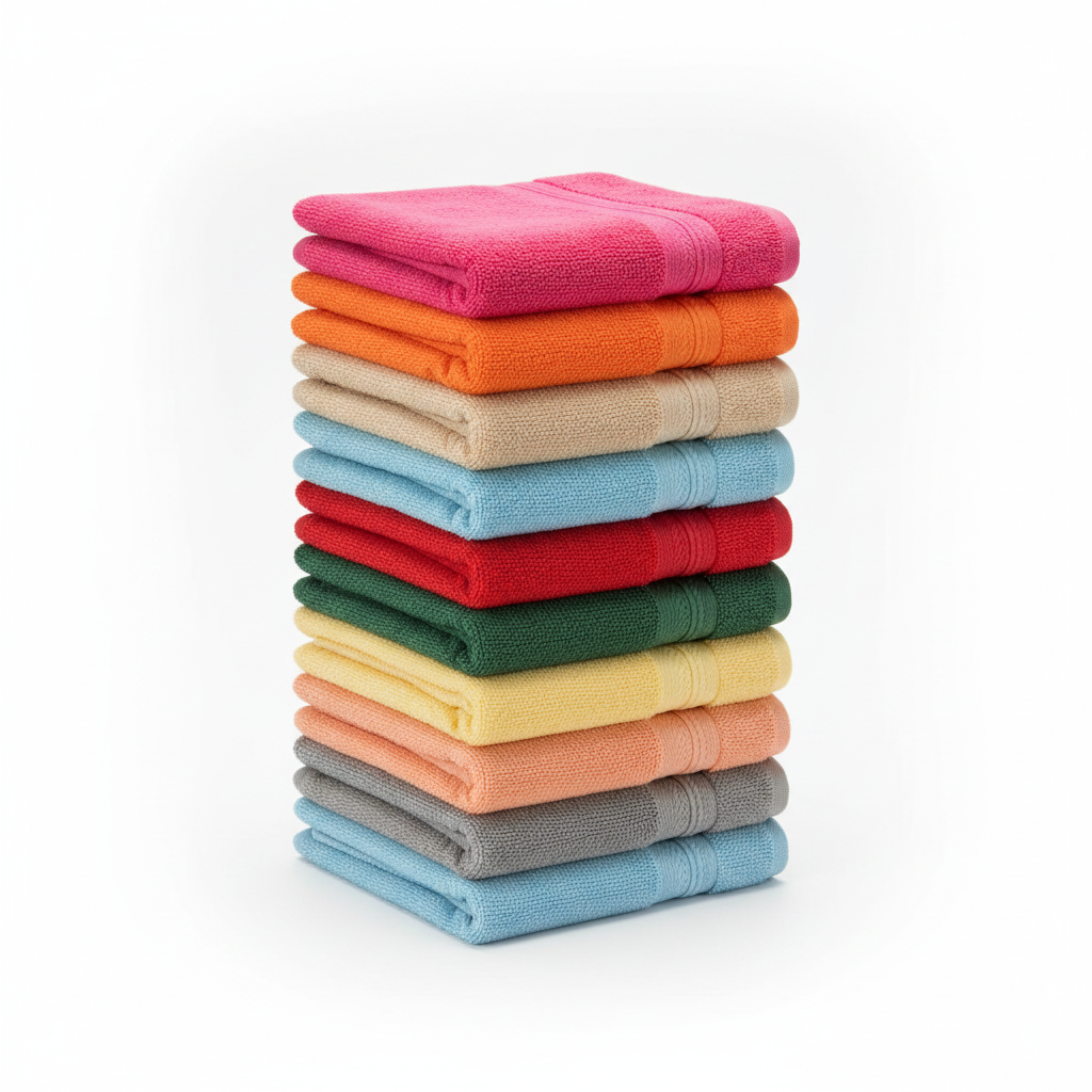 100% cotton Antimicrobial MID  BRIGHT color STRIPE Towel Bath Towels