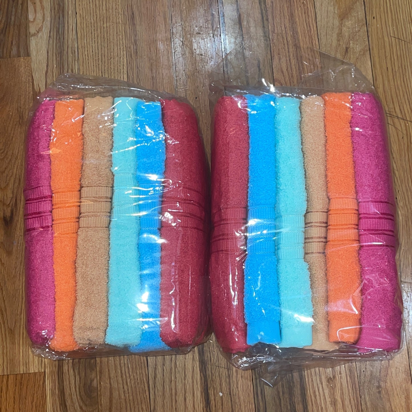 100% cotton Antimicrobial MID  BRIGHT color STRIPE Towel Bath Towels