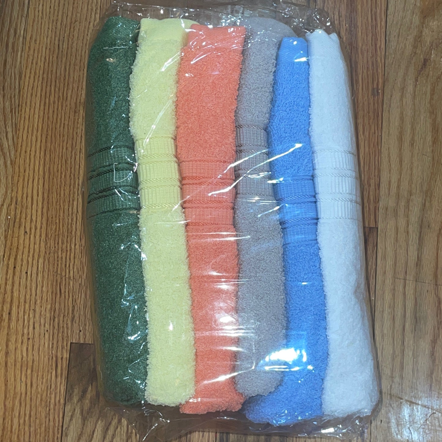 100% cotton Antimicrobial MID  BRIGHT color STRIPE Towel Bath Towels