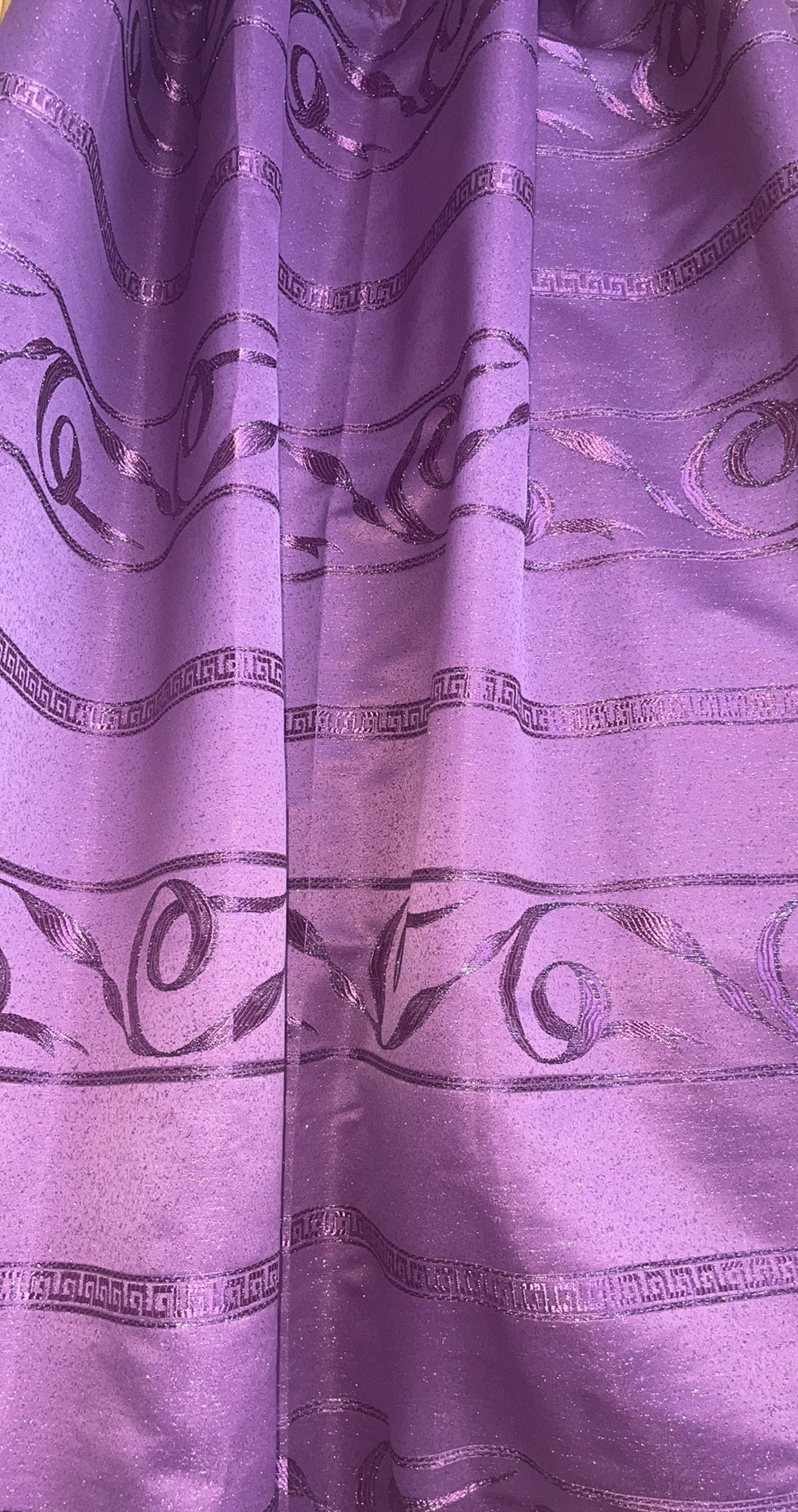 DANIELLE  Pattern Panel Curtain Grommet  Shimmer Patterned Purple