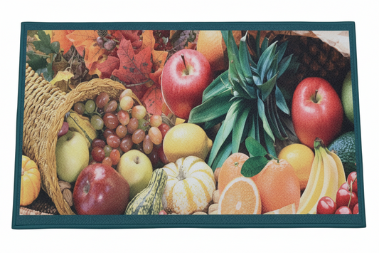Kitchen Rug Mat  Oil & Slip Resistant/ Water Repellent 18 x 30 FRUIT BASKET